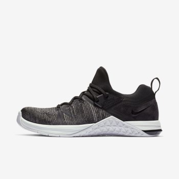 Nike Metcon Flyknit 3 - Női Edzőcipő - Fekete/Titán/Fehér/Fekete